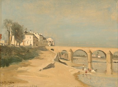 Puente sobre el río Saona en Mâcon de Jean Baptiste Camille Corot